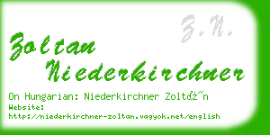 zoltan niederkirchner business card